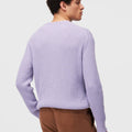 Retori Ribbed Crewneck Iris - Knitwear - Luxury Sweaters for Men and Women - Back Man