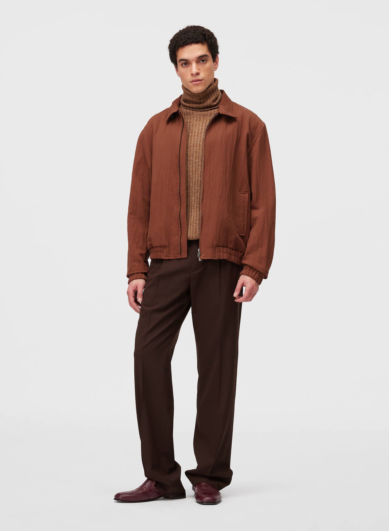 Retori Packable Bomber Clay - Ready To Wear - Luxury Bomber Jackets for Men and Women - Full Model Man