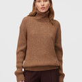 Retori Ribbed Turtleneck Clay - Knitwear - Luxury Sweaters for Men and Women - Front Woman