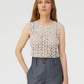 Retori Iconic Knot Cropped Top Silver - Ready To Wear - Luxury Crop Tops for Women