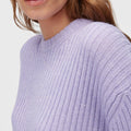 Retori Ribbed Crewneck Iris - Knitwear - Luxury Sweaters for Men and Women - Side Woman