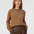 Retori Jacquard Crewneck Camel - Ready To Wear - Luxury Sweaters for Women