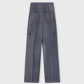 Retori Embroidered Cargo Pants Denim Blu - Ready To Wear - Luxury Cargo Pants for Women