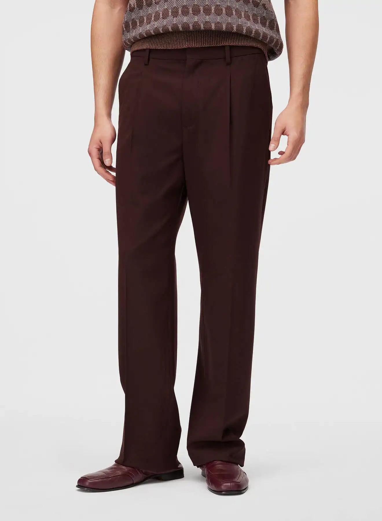 Retori Relaxed Pants Chocolate - Ready To Wear - Luxury Trousers for Men - Front