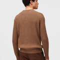 Retori Ribbed Crewneck Clay - Knitwear - Luxury Sweaters for Men and Women - Back Man