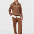 Retori Reversed Pleats Pants With Embroidery Clay - Ready To Wear - Luxury Trousers for Men - Full Model