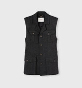 Retori Heavy Jersey Saharienne Vest Black - Ready To Wear - Luxury Vests for Women