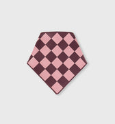 Retori Color Block Damier Bandieau Amaranth And Rose - Accessories - Luxury Scarves & Shawls