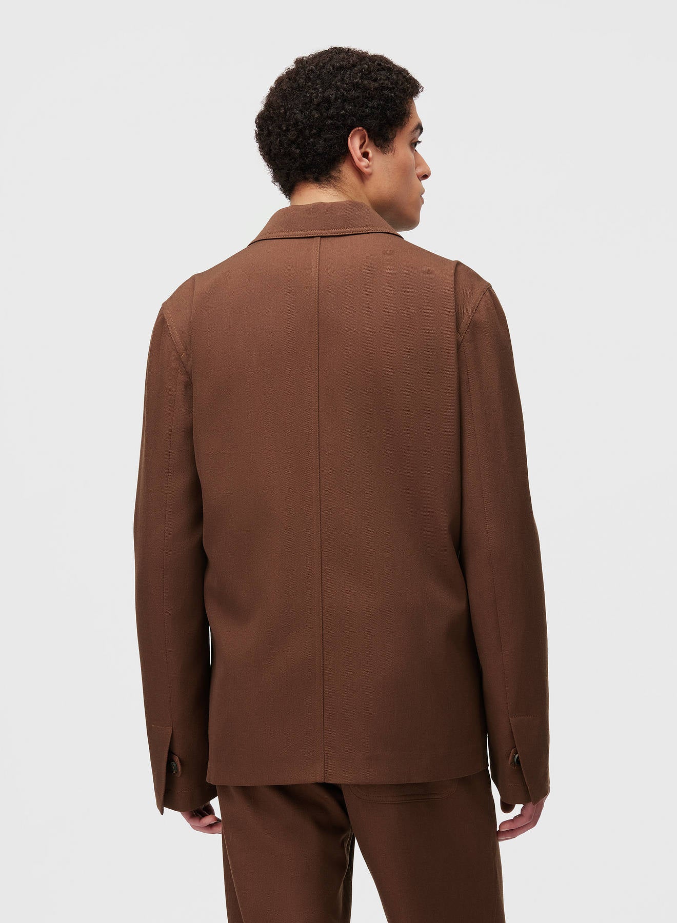 Retori Denim Single Breasted Blazer Clay - Ready To Wear - Luxury Coats & Jackets for Men - Back
