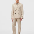 Retori Double Breasted Blazer Natural - Ready To Wear - Luxury Coats & Jackets for Men - Full Model