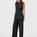 Retori Heavy Jersey Relaxed Pants Black - Ready To Wear - Luxury Trousers for Women - Full Model