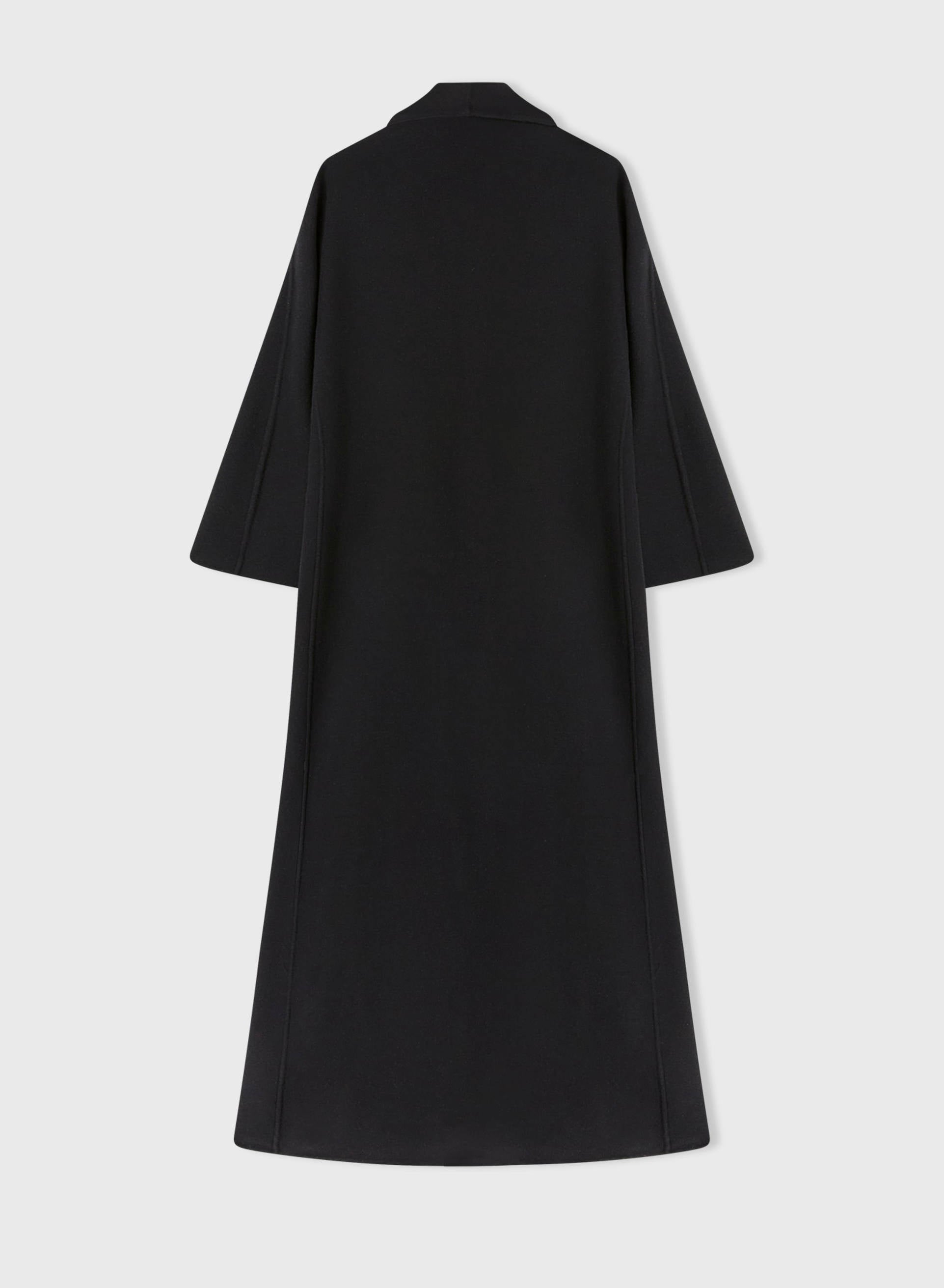 Retori Double Shawl Collar Coat Black And Grey - Ready To Wear - Luxury Overcoats for Women - Back