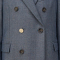 Retori Double Breasted Blazer Denim Blu - Ready To Wear - Luxury Coats & Jackets for Women