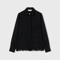 Retori Superlight Cashmere Shirt Black Weave - Ready To Wear - Luxury Overshirts for Women