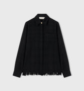 Retori Superlight Cashmere Shirt Black Weave - Ready To Wear - Luxury Overshirts for Women