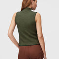 Retori Windows Turtleneck Green, Taupe And Yellow - Knitwear - Luxury Sweaters for Women - Back
