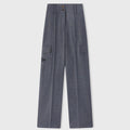 Retori Embroidered Cargo Pants Denim Blu - Ready To Wear - Luxury Cargo Pants for Women