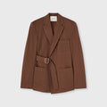 Retori Denim Belt Jacket Clay - Ready To Wear - Luxury Coats & Jackets for Women