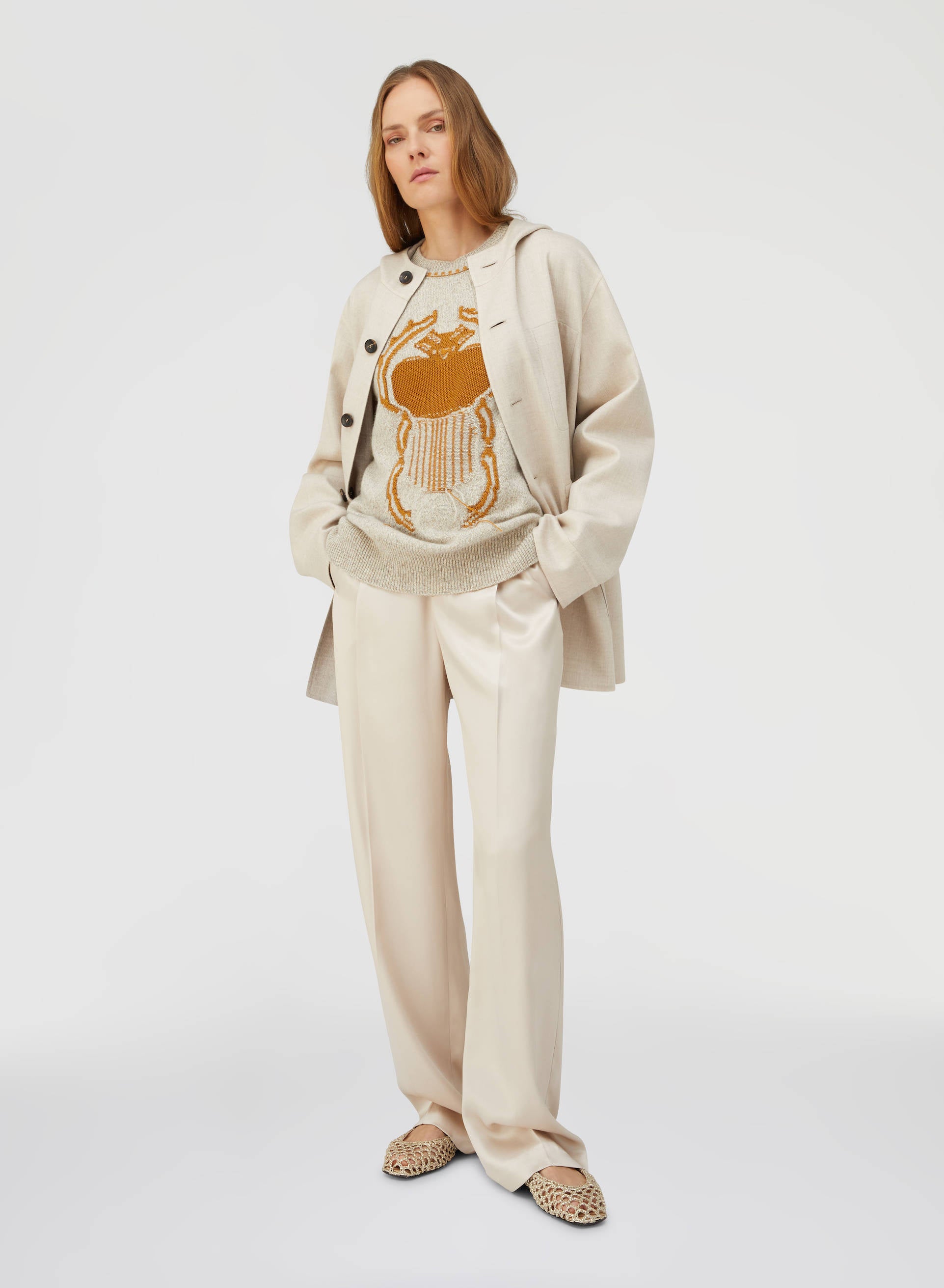 Retori Resilient Crewneck Natural And Bronze - Ready To Wear - Luxury Sweaters for Women