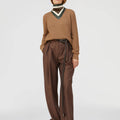 Retori Jacquard Crewneck Camel - Ready To Wear - Luxury Sweaters for Women