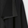 Retori Double Shawl Collar Coat Black And Grey - Ready To Wear - Luxury Overcoats for Women - Detail