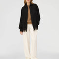 Retori Superlight Cashmere Shirt Black Weave - Ready To Wear - Luxury Overshirts for Women