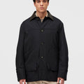 Retori Field Jacket With Leather Details Navy And Camel - Ready To Wear - Luxury Coats & Jackets for Men - Front