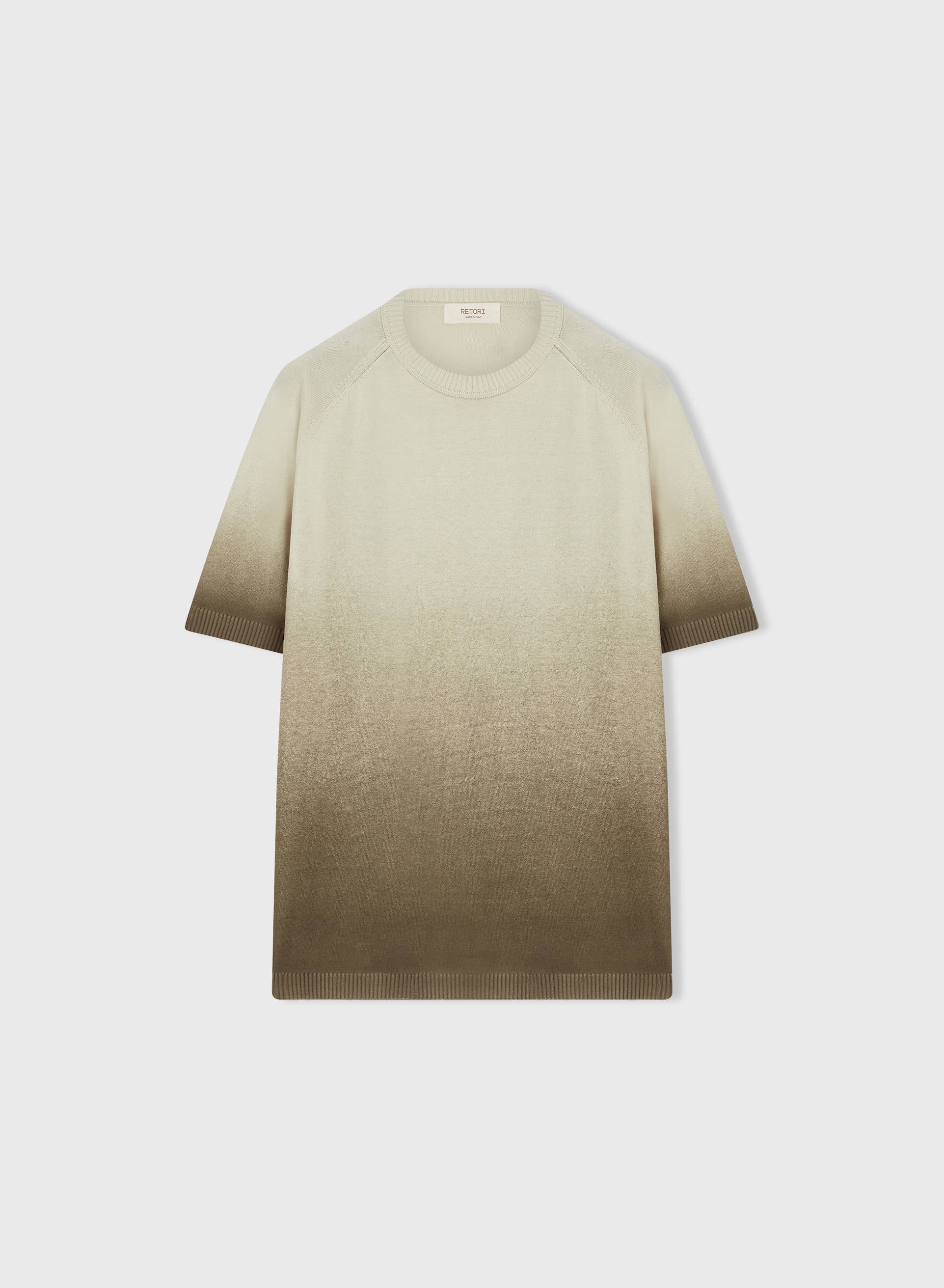 Retori Degradé Tshirt Natural - Pure Silk - Ready To Wear - Luxury T-Shirts for Men