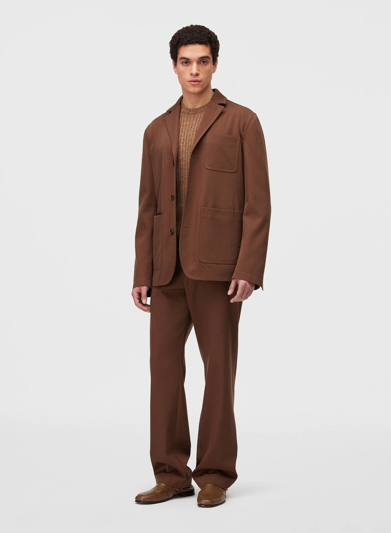 Retori Denim Single Breasted Blazer Clay - Ready To Wear - Luxury Coats & Jackets for Men