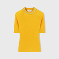 Retori Light Cashmere Tshirt With Chain Detail Yellow - Knitwear - Luxury T-Shirts for Women