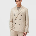 Retori Double Breasted Blazer Natural - Ready To Wear - Luxury Coats & Jackets for Men - Front