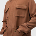 Retori Saharienne With Four Pockets And Embroidery Clay - Ready To Wear - Luxury Coats & Jackets for Men - Side