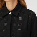 Retori Superlight Cashmere Shirt Black Weave - Ready To Wear - Luxury Overshirts for Women