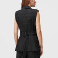 Retori Heavy Jersey Saharienne Vest Black - Ready To Wear - Luxury Vests for Women - Back