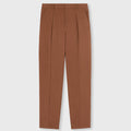 Retori Reversed Pleats Pants With Embroidery Clay - Ready To Wear - Luxury Trousers for Men