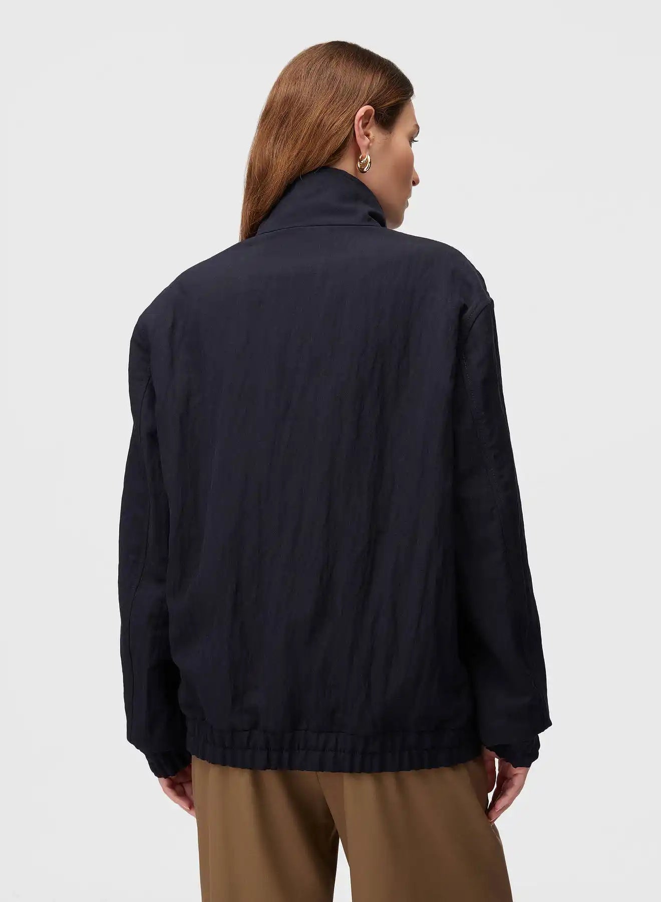 Retori Packable Bomber Dark Blue - Ready To Wear - Luxury Bomber Jackets for Men and Women - Back Woman