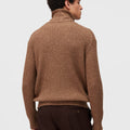 Retori Ribbed Turtleneck Clay - Knitwear - Luxury Sweaters for Men and Women - Back Man