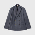Retori Double Breasted Blazer Denim Blu - Ready To Wear - Luxury Coats & Jackets for Women