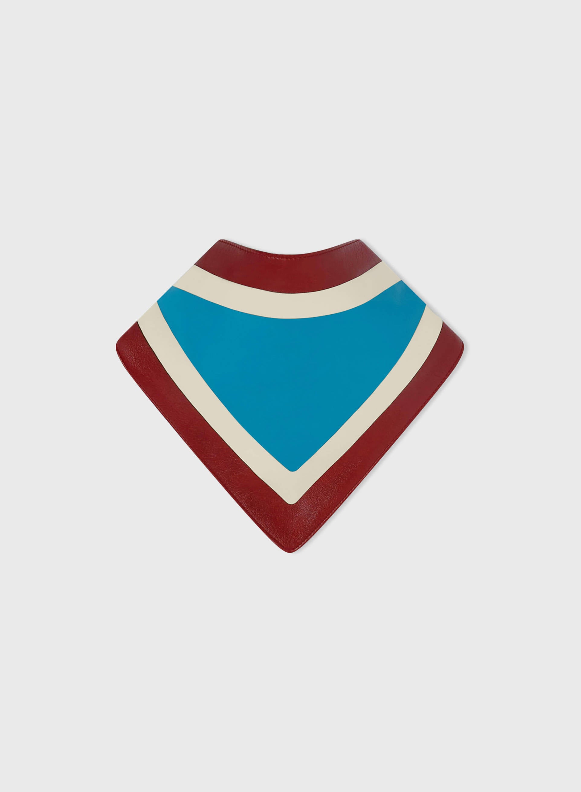 Retori Color Block Bandana Scarf Burgundy And Turquoise - Accessories - Luxury Scarves & Shawls for Women