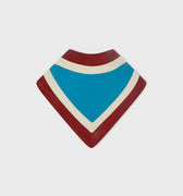 Retori Color Block Bandana Scarf Burgundy And Turquoise - Accessories - Luxury Scarves & Shawls for Women