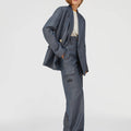 Retori Embroidered Cargo Pants Denim Blu - Ready To Wear - Luxury Cargo Pants for Women