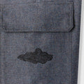 Retori Embroidered Cargo Pants Denim Blu - Ready To Wear - Luxury Cargo Pants for Women