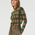 Retori Check Rollneck Green - Ready To Wear - Luxury Sweaters for Women - Side