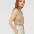 Retori Iconic Knot Cropped Top Gold - Ready To Wear - Luxury Crop Tops for Women