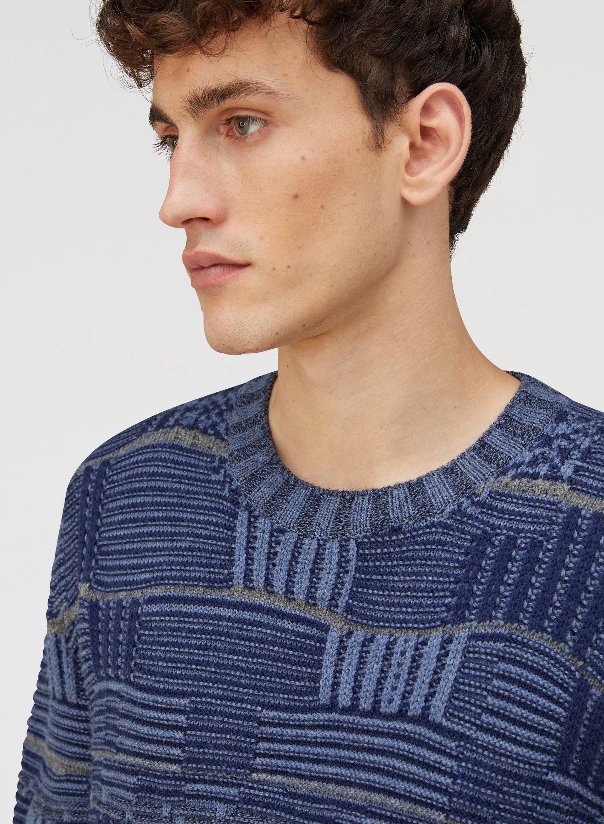 Retori Opposites Dance Crewneck Navy And Grey - Ready To Wear - Luxury Sweaters for Men