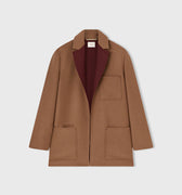 Retori Cardi Blazer With Needle Pin Detail Camel And Amaranto - Ready To Wear - Luxury Coats & Jackets for Women