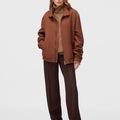 Retori Packable Bomber Clay - Ready To Wear - Luxury Bomber Jackets for Men and Women - Full Model Woman