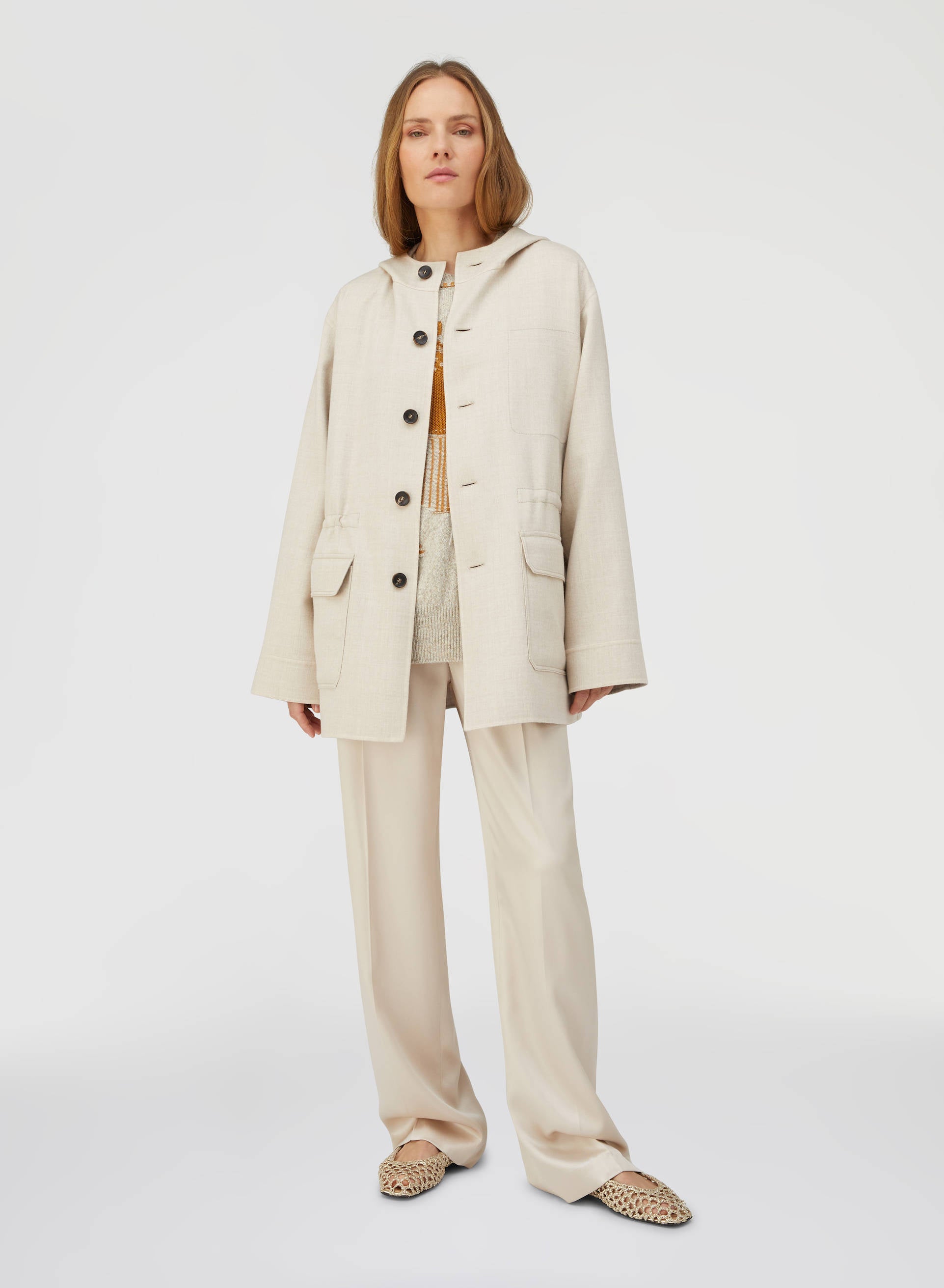 Retori Rope Reversible Parka Ivory And Natural - Ready To Wear - Luxury Parkas for Women