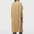 Retori Double Shawl Collar Coat Pale Yellow And Sand - Ready To Wear - Luxury Overcoats for Women - Back