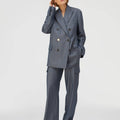 Retori Double Breasted Blazer Denim Blu - Ready To Wear - Luxury Coats & Jackets for Women